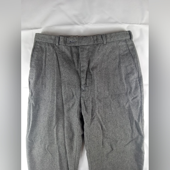 Yves saint Laurent wool dress pants highrise crop wideleg grey women's size 33 - Picture 3 of 8